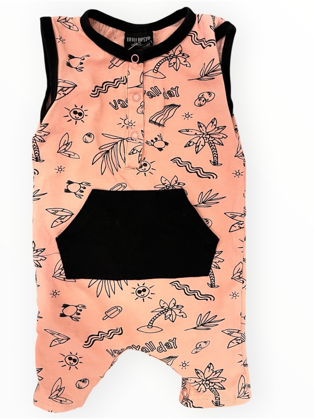 Little Bipsy “Vacay All Day” Sleeveless Romper – Size 12–18M